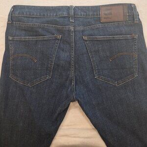 G-Star Raw 3301 Deconstructed Slim Button Fly Jeans Men’s 34x32 Dark Wash Denim